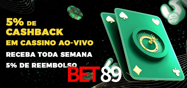 Promoções do cassino ao Vivo Bet89